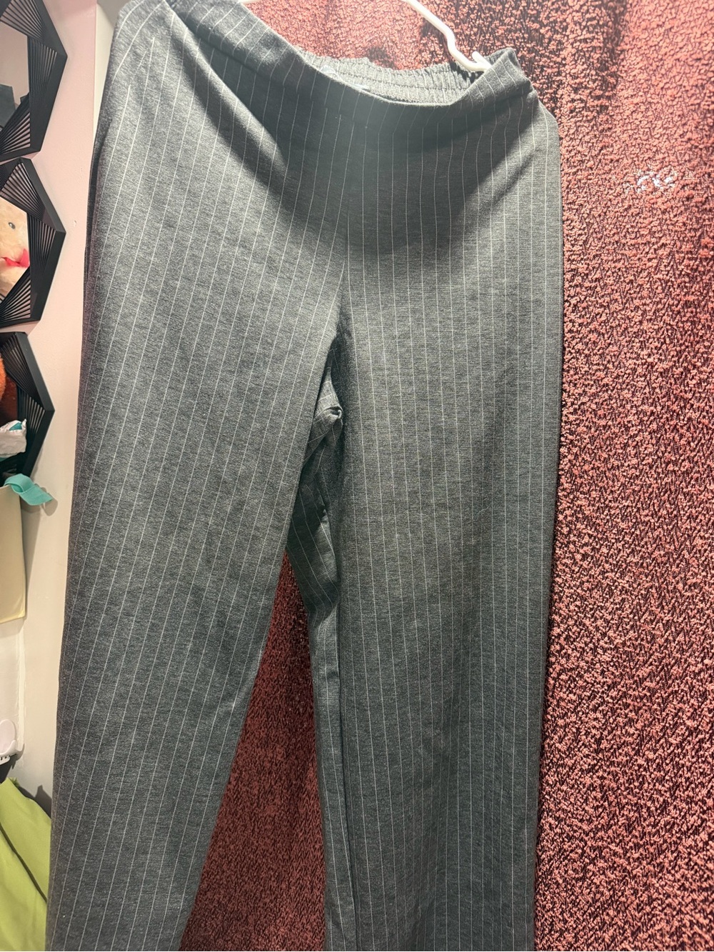 Women’s Gray Pinstripe Stretch Pants